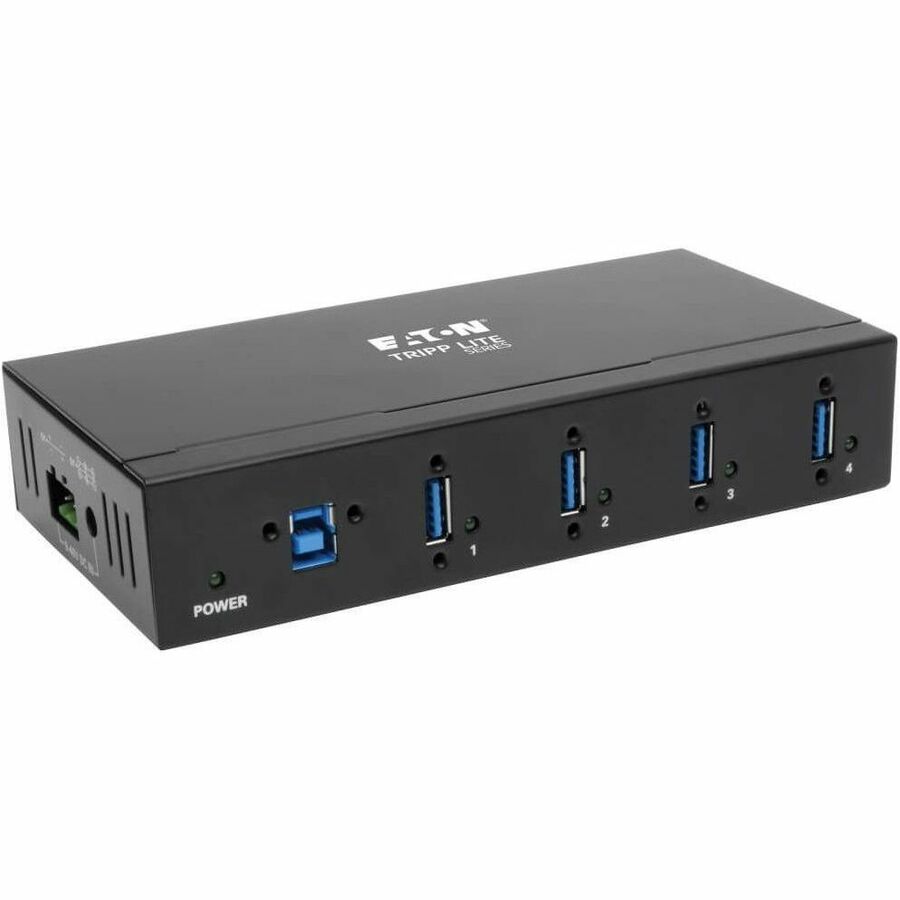Eaton Tripp Lite Series 4-Port Industrial-Grade USB 3.x (5Gbps) Hub - 20 kV ESD Immunity, Metal Housing, Mountable - U360-004-IND