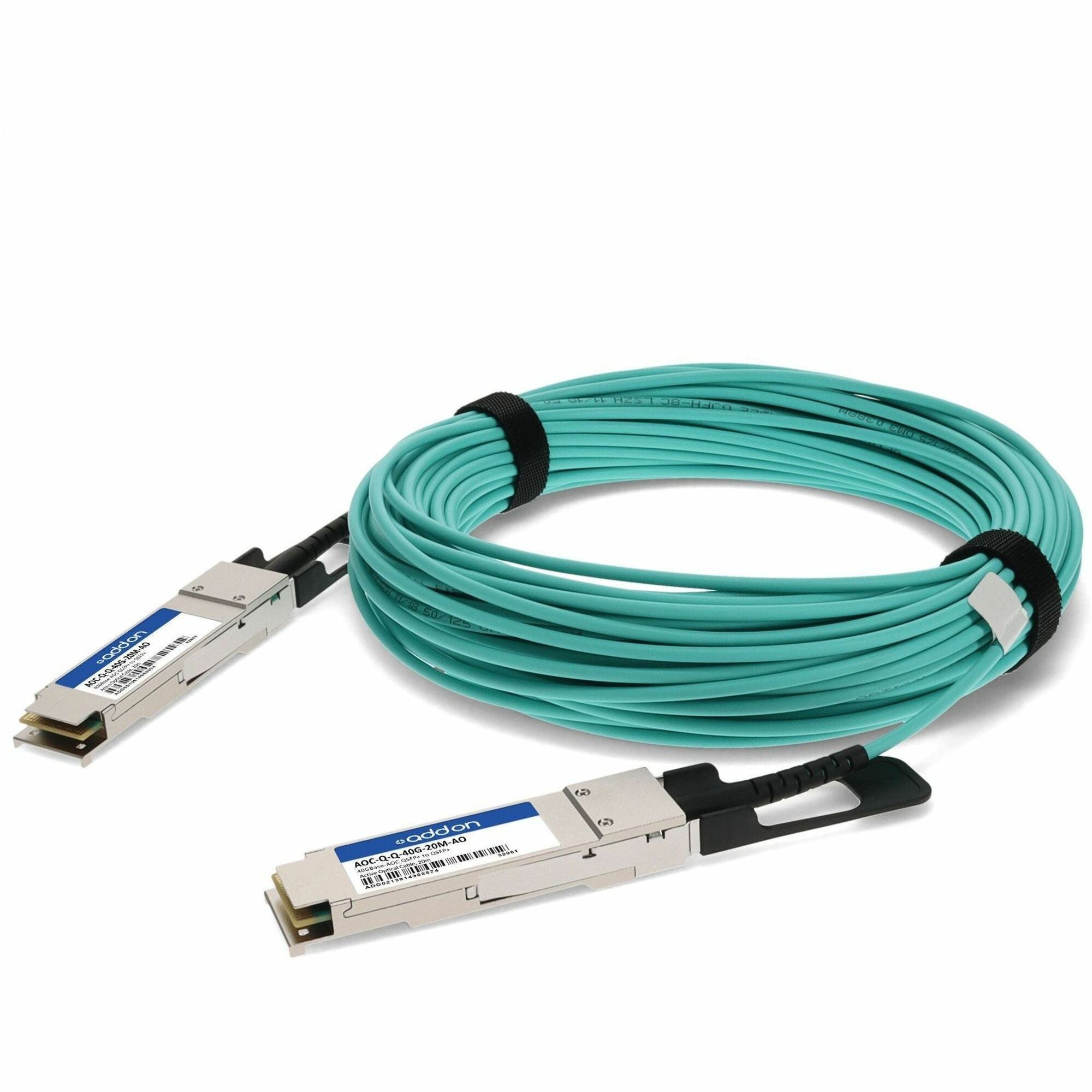 AddOn Arista Networks AOC-Q-Q-40G-20M Compatible TAA Compliant 40GBase-AOC QSFP+ to QSFP+ Direct Attach Cable (850nm, MMF, 20m) - AOC-Q-Q-40G-20M-AO