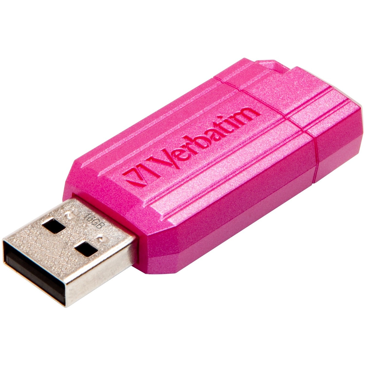 Verbatim 16GB PinStripe USB Flash Drive - Hot Pink - 49067