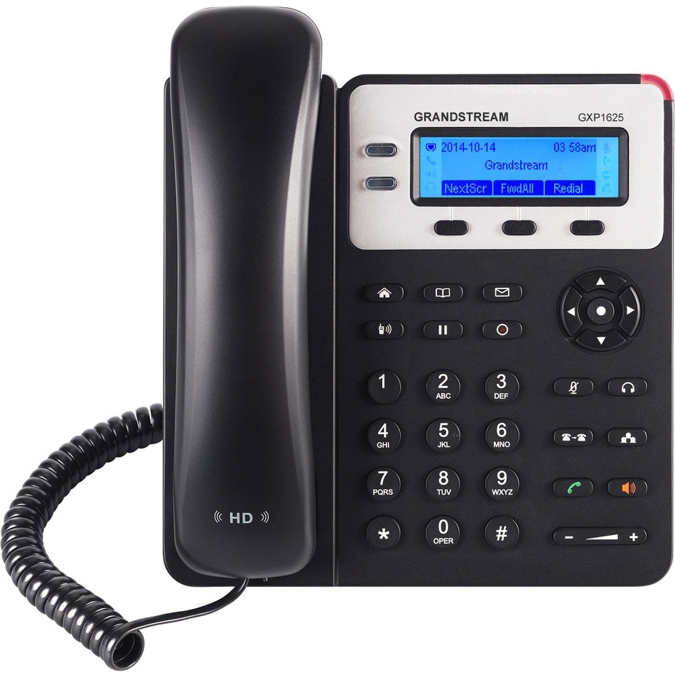 Grandstream GXP1625 IP Phone - Corded - Wall Mountable - Black - GXP1625