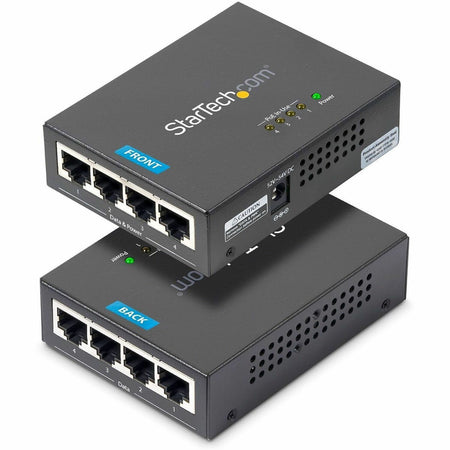 StarTech.com 4 Port Gigabit Midspan - PoE+ Injector - 802.3at and 802.3af - POEINJ4G