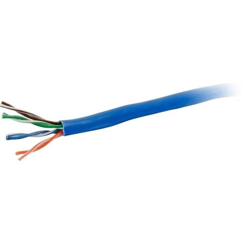 C2G 500ft Cat6 Unshielded (UTP) Ethernet Cable - Bulk Cat6 Network Patch Cable with Solid Conductors - CMR Rated - Blue - 56015