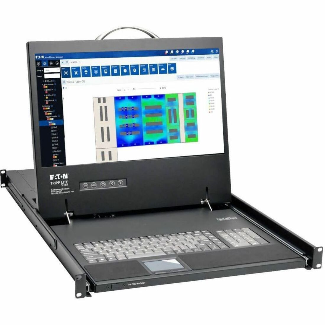 Tripp Lite by Eaton Rack Console KVM w/ 19" LCD, DVI or VGA Adapter 1U - B021-000-19-HD