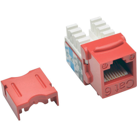 Tripp Lite by Eaton Cat6/Cat5e 110 Style Punch Down Keystone Jack - Red 25-Pack TAA - N238-025-RD
