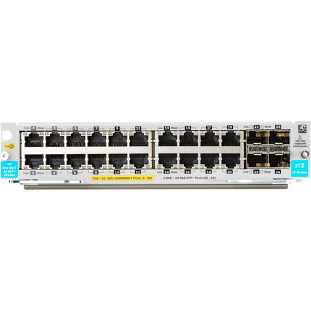 HPE 20-port 10/100/1000BASE-T PoE+ / 4-port 1G/10GbE SFP+ MACsec v3 zl2 Module - J9990A