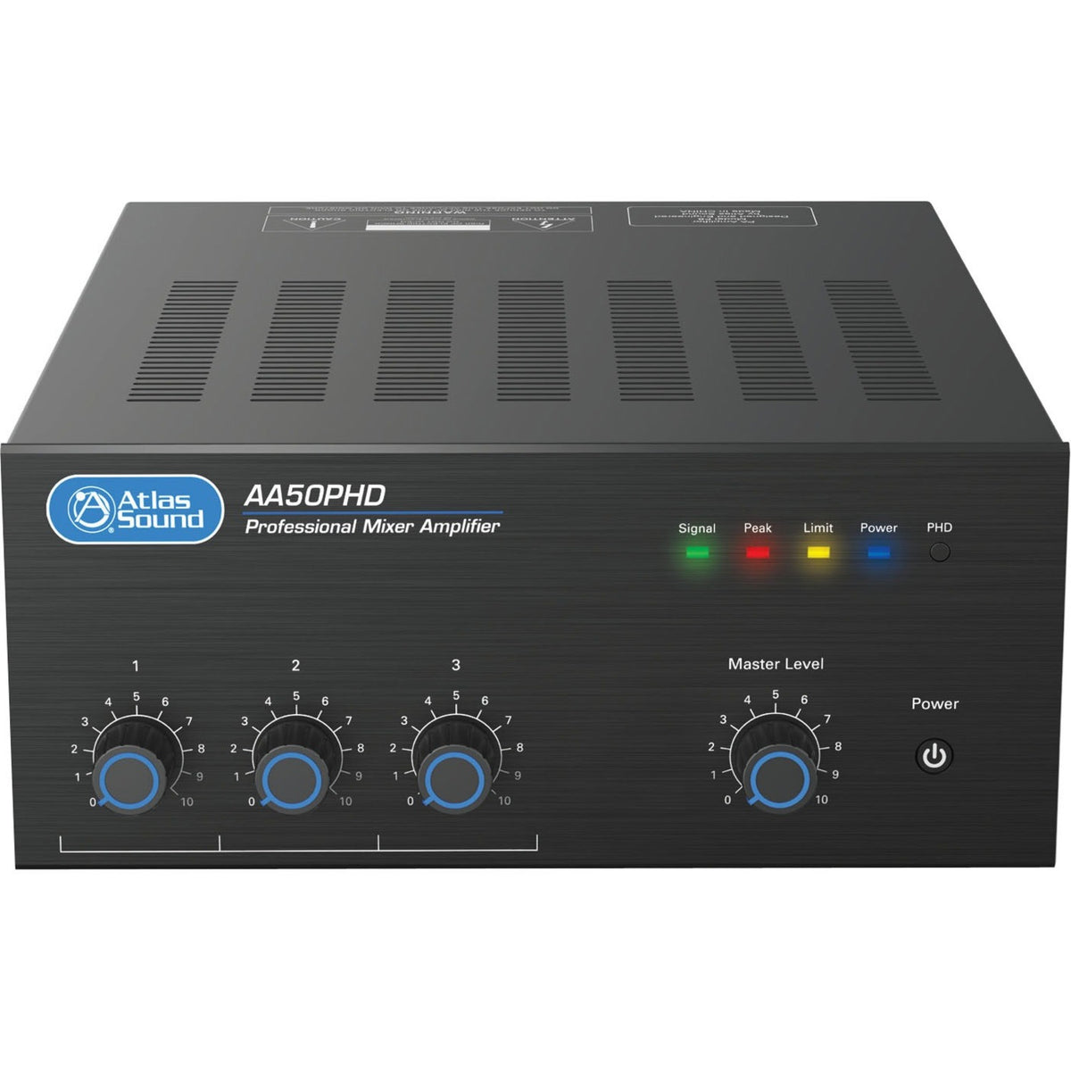 AtlasIED AA50PHD Amplifier - 50 W RMS - 3 Channel - Black - AA50PHD