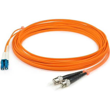 AddOn 20m LC (Male) to ST (Male) Orange OM1 Duplex Fiber OFNR (Riser-Rated) Patch Cable - ADD-ST-LC-20M6MMF