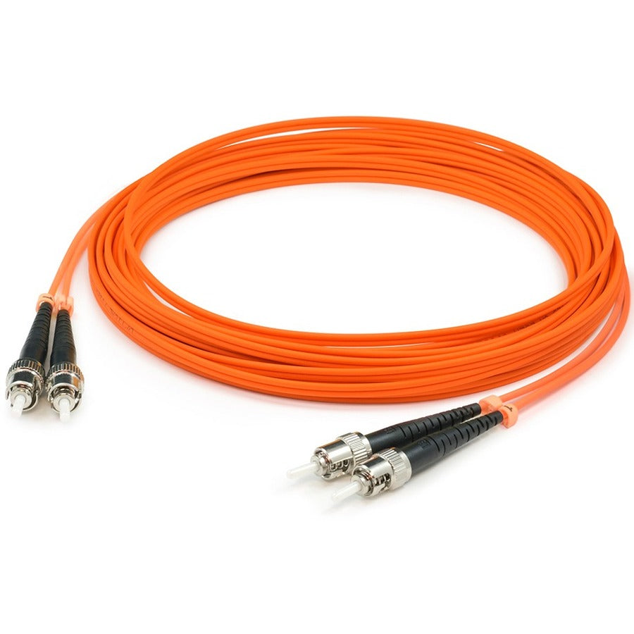 AddOn 2m ST (Male) to ST (Male) Orange OM1 Duplex Fiber OFNR (Riser-Rated) Patch Cable - ADD-ST-ST-2M6MMF