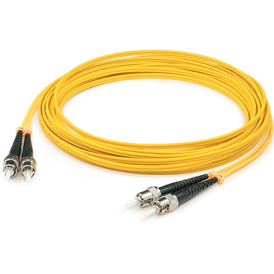 AddOn 2m ST (Male) to ST (Male) Yellow OS2 Duplex Fiber OFNR (Riser-Rated) Patch Cable - ADD-ST-ST-2M9SMF