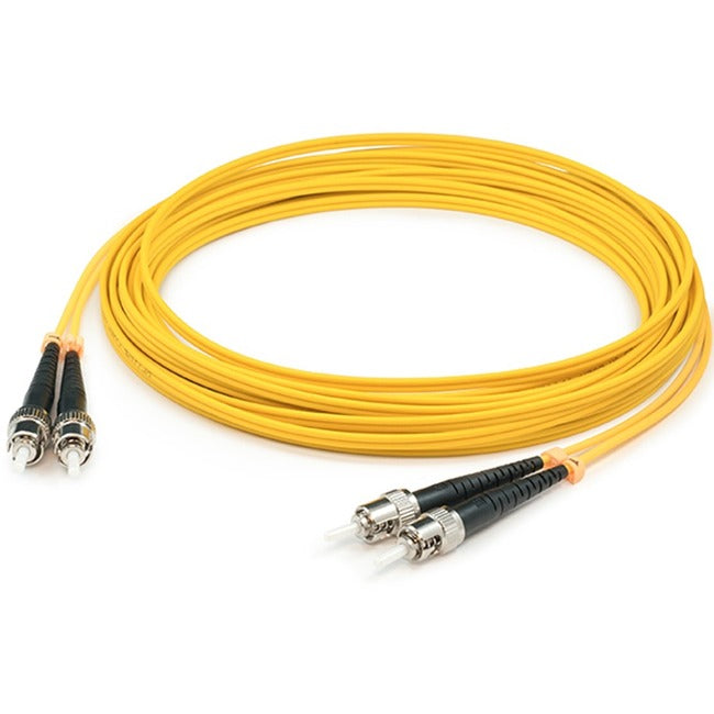 AddOn 6m ST (Male) to ST (Male) Yellow OS2 Duplex Fiber OFNR (Riser-Rated) Patch Cable - ADD-ST-ST-6M9SMF