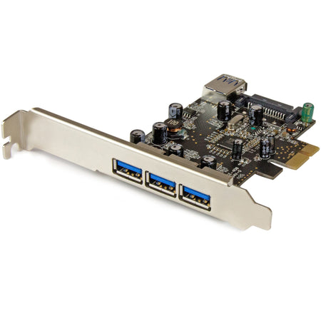 StarTech.com 4 Port PCI Express USB 3.0 Card - 3 External and 1 Internal - 5Gbps - PEXUSB3S42