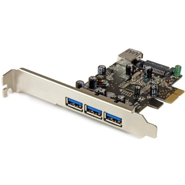 StarTech.com 4 Port PCI Express USB 3.0 Card - 3 External and 1 Internal - 5Gbps - PEXUSB3S42