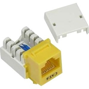 Unirise Cat6 Keystone Jack 110 Type Punch Down, Yellow - KEYC6-YLW