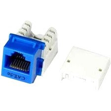 Unirise Cat5e Keystone Jack 110 Type Punch Down, Blue - KEYC5E-BLU