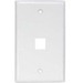 Unirise 1Port Wall Plate, Single Gang, White - WP-1P-WHT