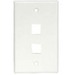 Unirise 2Port Wall Plate, Single Gang, White - WP-2P-WHT