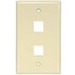 Unirise 2Port Wall Plate, Single Gang, Ivory - WP-2P-IVY