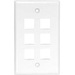 Unirise WP-6P-WHT Faceplate - WP-6P-WHT