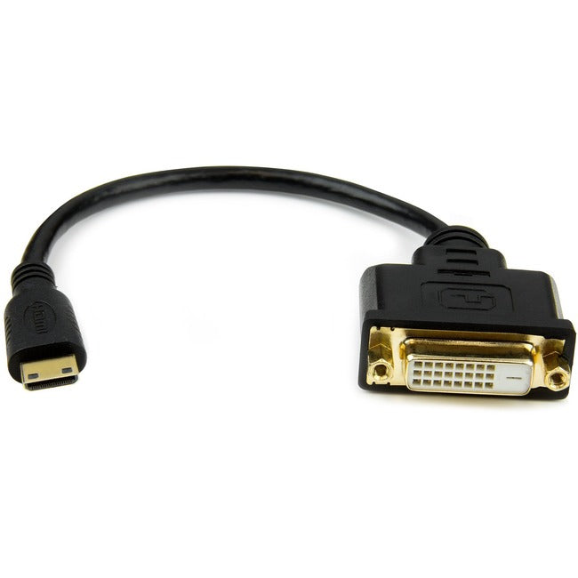 StarTech.com 8 in (20cm) Mini HDMI to DVI Cable, DVI-D to HDMI Cable (1920x1200p), HDMI Mini Male to DVI-D Female Display Cable Adapter - HDCDVIMF8IN