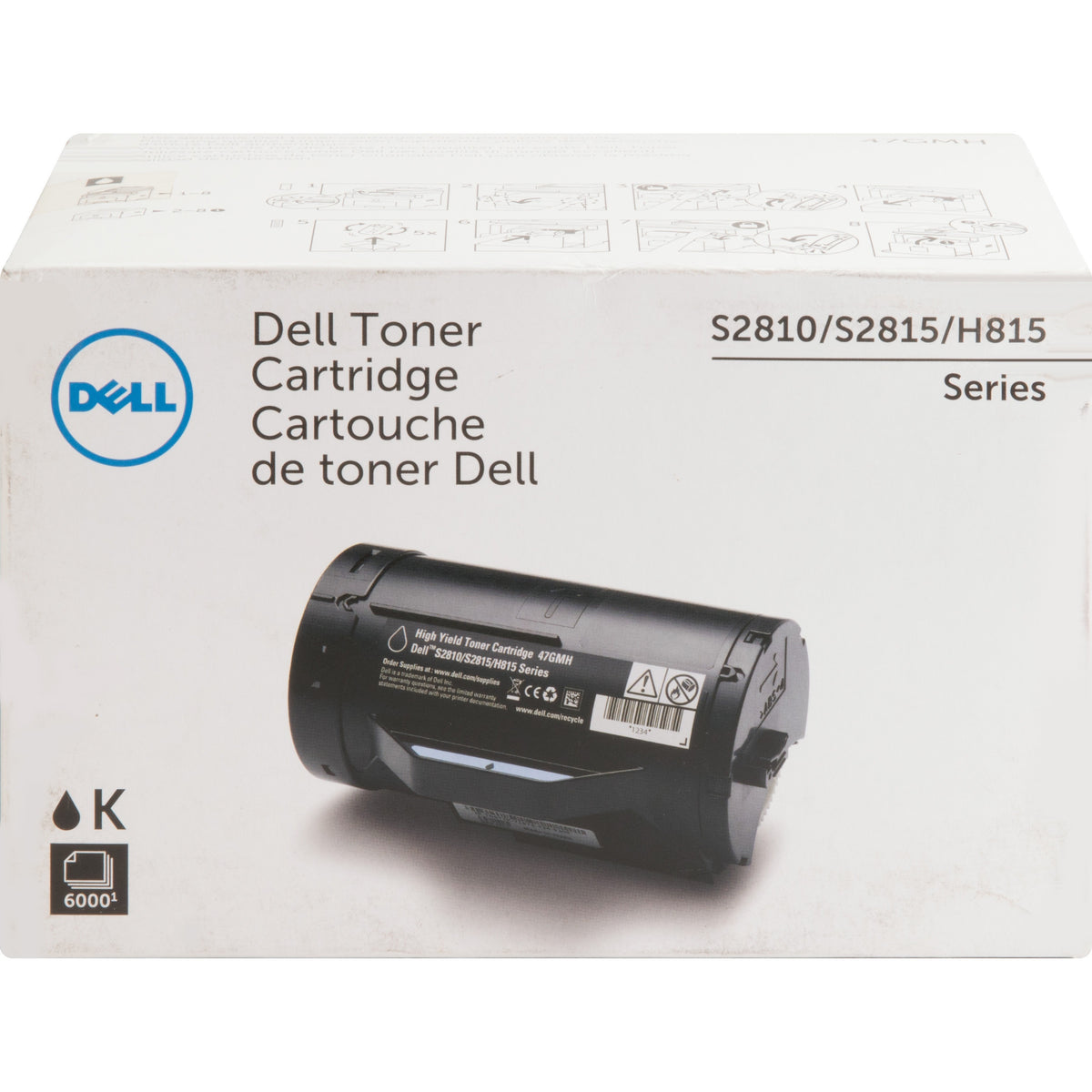 Dell Original High Yield Laser Toner Cartridge - Black - 1 Each - 47GMH