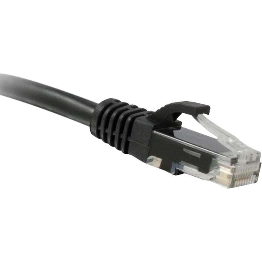 ENET Cat5e Black 35 Foot Patch Cable with Snagless Molded Boot (UTP) High-Quality Network Patch Cable RJ45 to RJ45 - 35Ft - C5E-BK-35-ENC