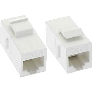 Unirise Cat5e RJ45 Keystone In-line Coupler, White - C5E-CPLR-WHT