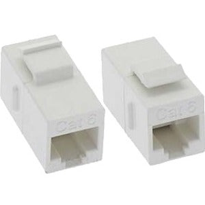 Unirise Cat6 RJ45 Keystone In-line Coupler, White - C6-CPLR-WHT
