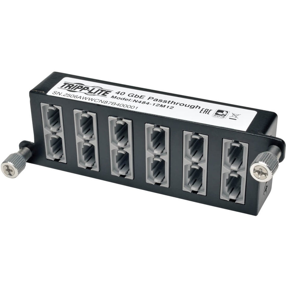 Eaton Tripp Lite Series 40Gb Pass-Through Cassette - (x12) 12-Fiber MTP/MPO ( Female ) - N484-12M12