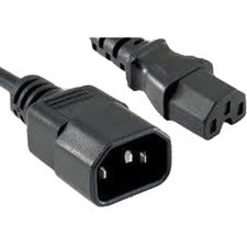 Unirise Power Cord C14-C15, 14AWG, 15amp, 250V, SJT Jacket, Black, 10ft - PWCD-C14C15-15A-10F-BLK