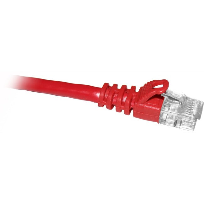 ENET Cat6 Red 1 Foot Patch Cable with Snagless Molded Boot (UTP) High-Quality Network Patch Cable RJ45 to RJ45 - 1Ft - C6-RD-1-ENC