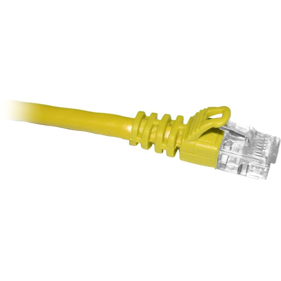 ENET Cat6 Yellow 1 Foot Patch Cable with Snagless Molded Boot (UTP) High-Quality Network Patch Cable RJ45 to RJ45 - 1Ft - C6-YL-1-ENC