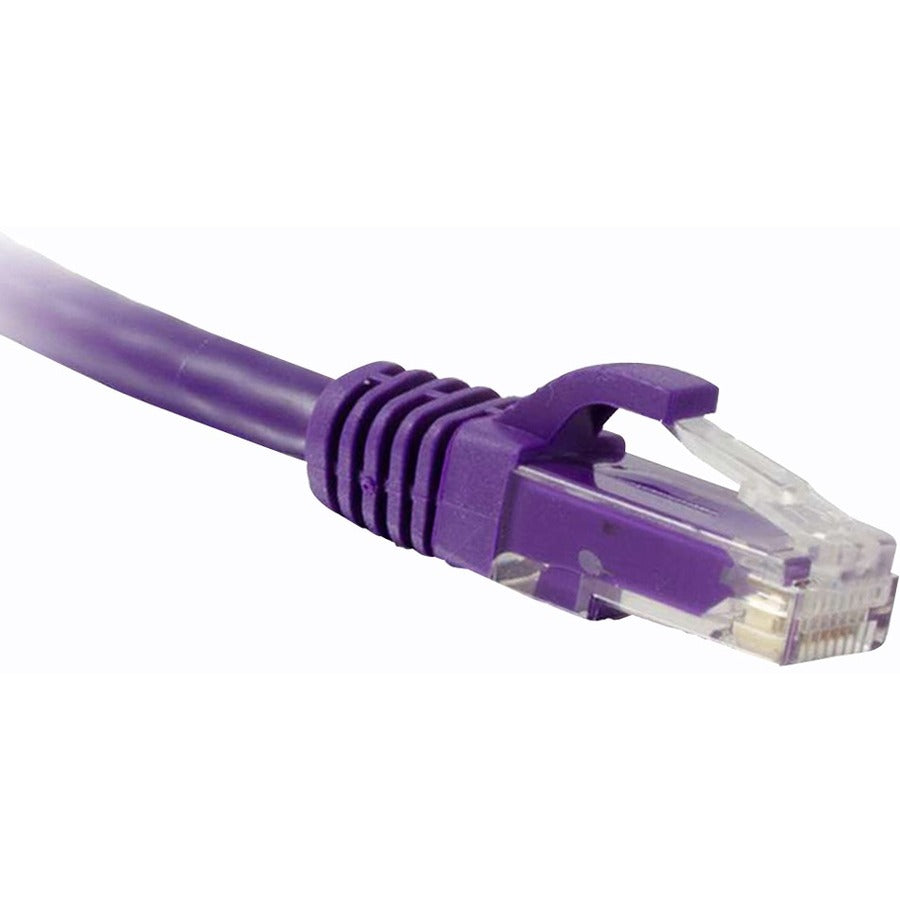 ENET Cat6 Purple 1 Foot Patch Cable with Snagless Molded Boot (UTP) High-Quality Network Patch Cable RJ45 to RJ45 - 1Ft - C6-PR-1-ENC