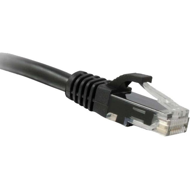 ENET Cat6 Black 1 Foot Patch Cable with Snagless Molded Boot (UTP) High-Quality Network Patch Cable RJ45 to RJ45 - 1Ft - C6-BK-1-ENC