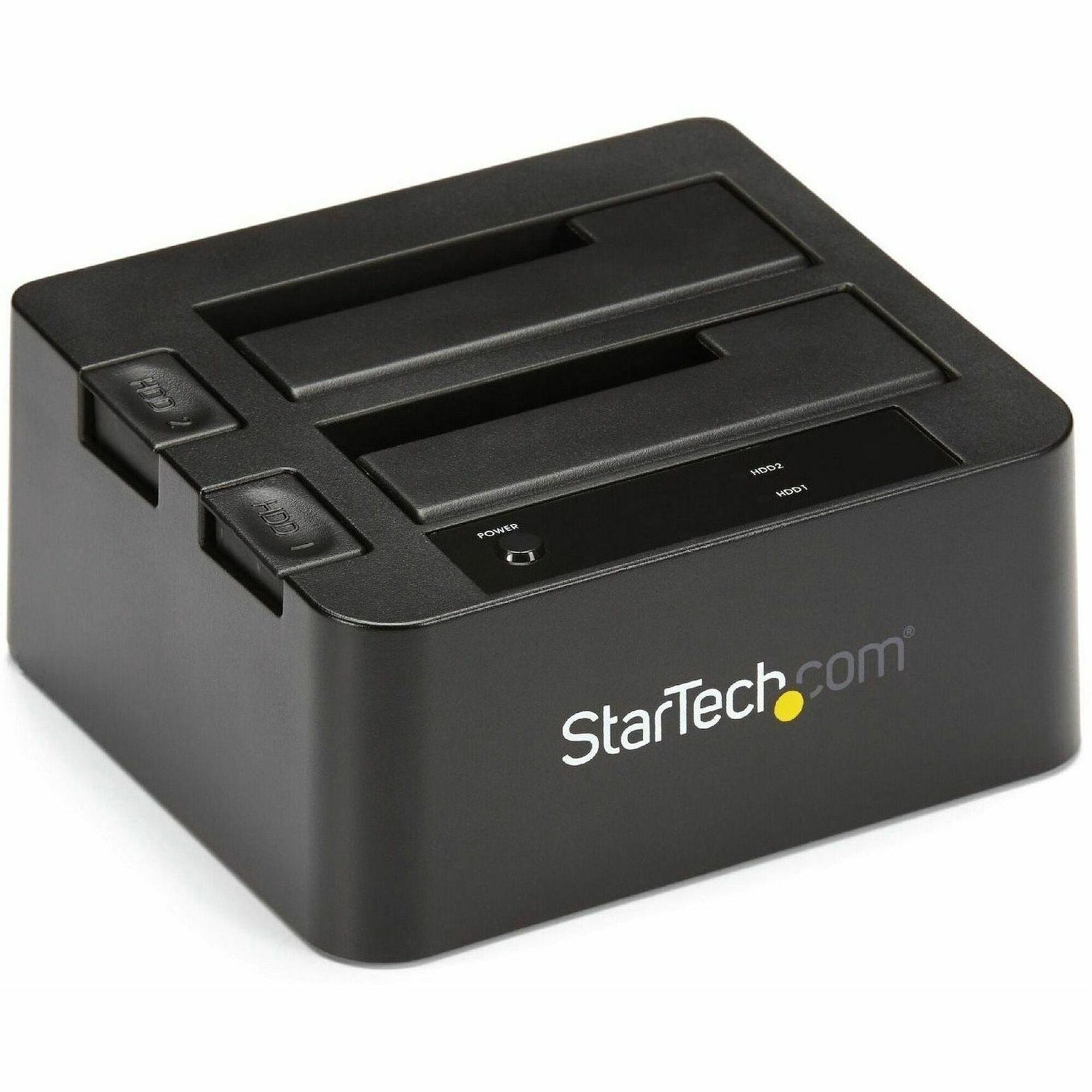 StarTech.com Dual-Bay USB 10Gbps to SATA Hard Drive Docking Station, 2.5/3.5" SATA I/II/III, SSD/HDD Dock, USB Hard Drive Bay, Top-Loading - SDOCK2U313