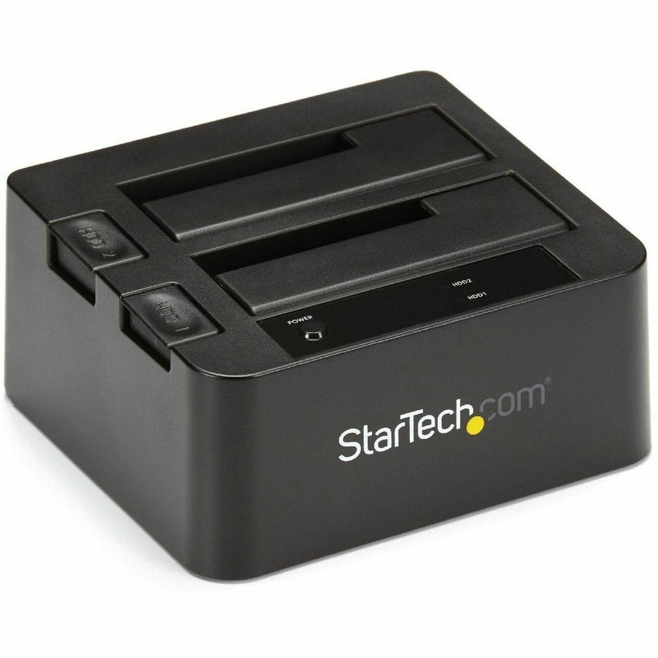 StarTech.com Dual-Bay USB 10Gbps to SATA Hard Drive Docking Station, 2.5/3.5" SATA I/II/III, SSD/HDD Dock, USB Hard Drive Bay, Top-Loading - SDOCK2U313