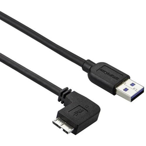 StarTech.com 2m 6 ft Slim Micro USB 3.0 (5Gbps) Cable - M/M - USB 3.0 A to Left-Angle Micro USB - USB 3.2 Gen 1 - USB3AU2MLS