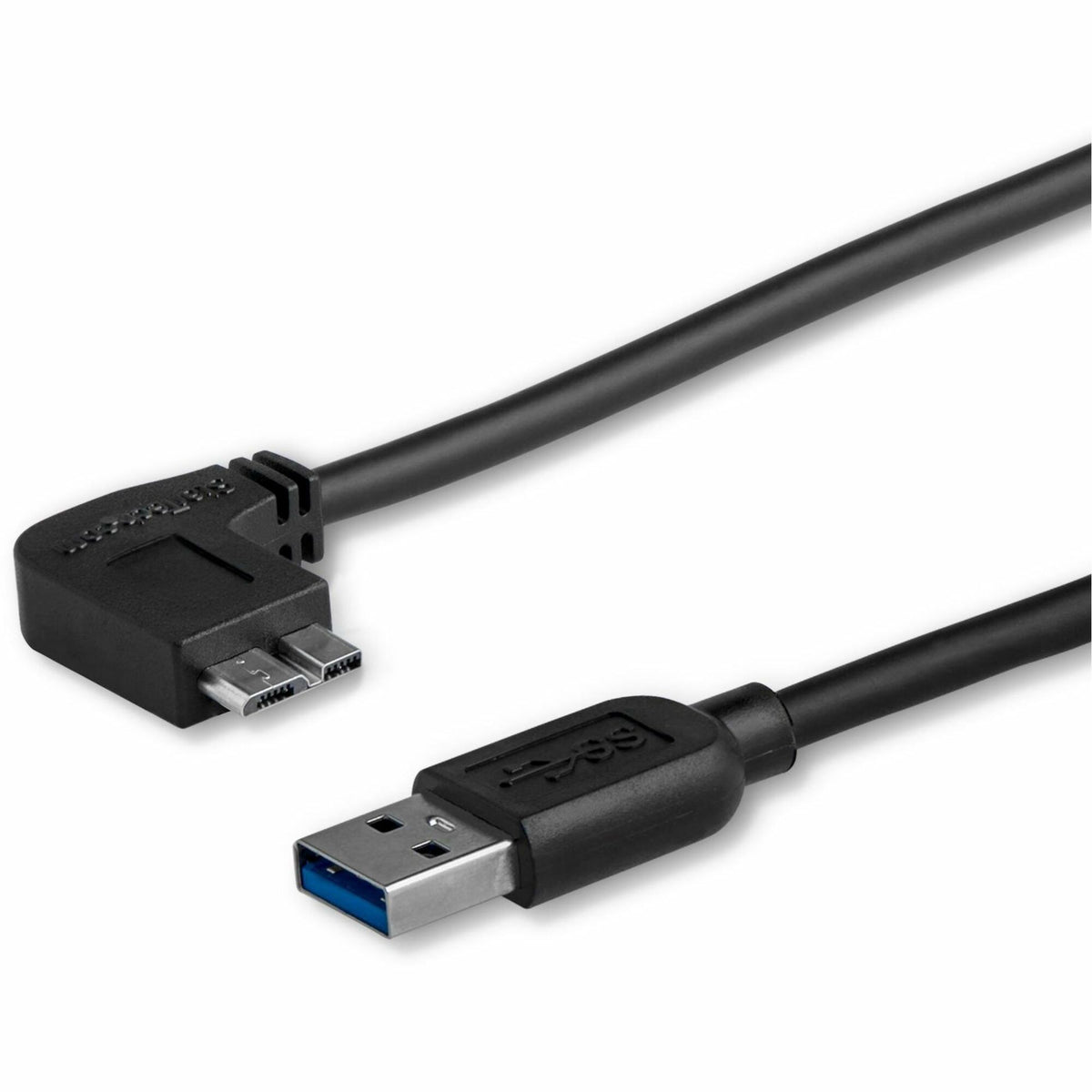 StarTech.com 2m 6 ft Slim Micro USB 3.0 (5Gbps) Cable - M/M - USB 3.0 A to Left-Angle Micro USB - USB 3.2 Gen 1 - USB3AU2MLS
