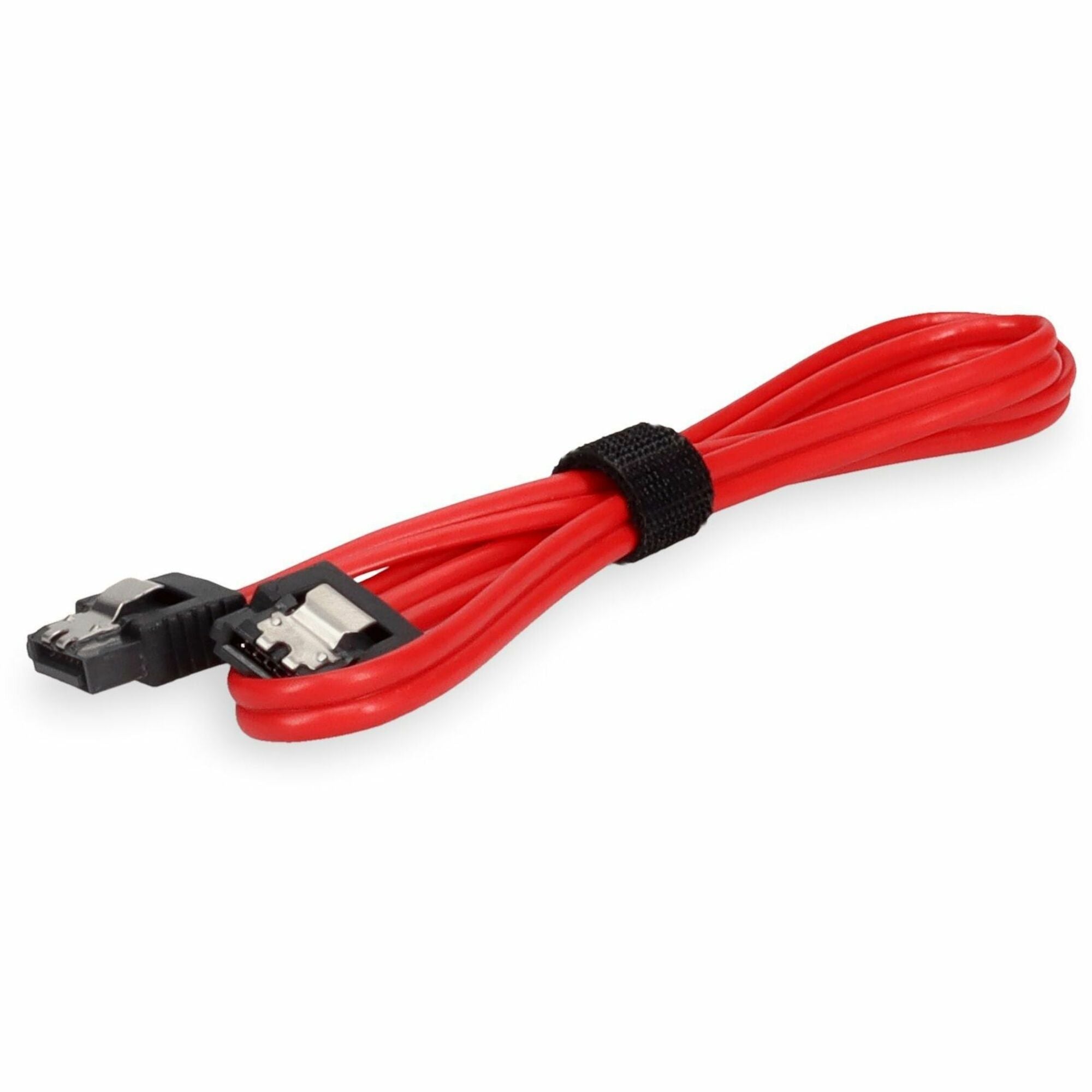 AddOn 5-Pack of 1.5ft SATA Flex Male to Male Red Serial Cables - SATAFLEX18-5PK