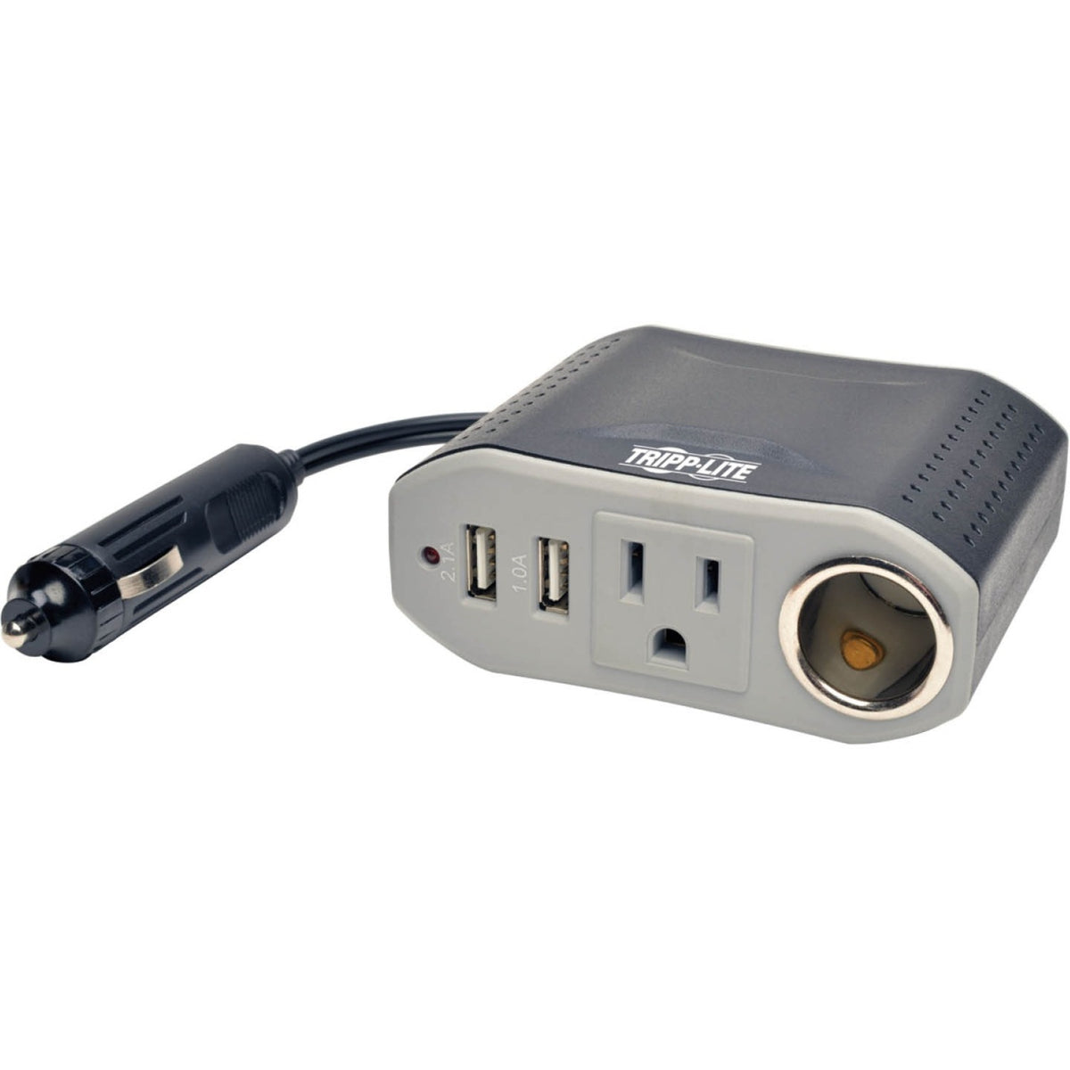 Tripp Lite by Eaton 100W PowerVerter Ultra-Compact Car Inverter with Outlet 12V CLA Receptacle and 2 USB Charging Ports - PV100USB