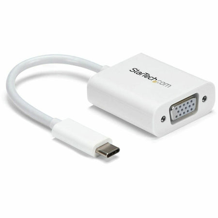 StarTech.com USB-C to VGA Adapter - White - Thunderbolt 3 Compatible - USB C Adapter - USB Type C to VGA Dongle Converter - CDP2VGAW