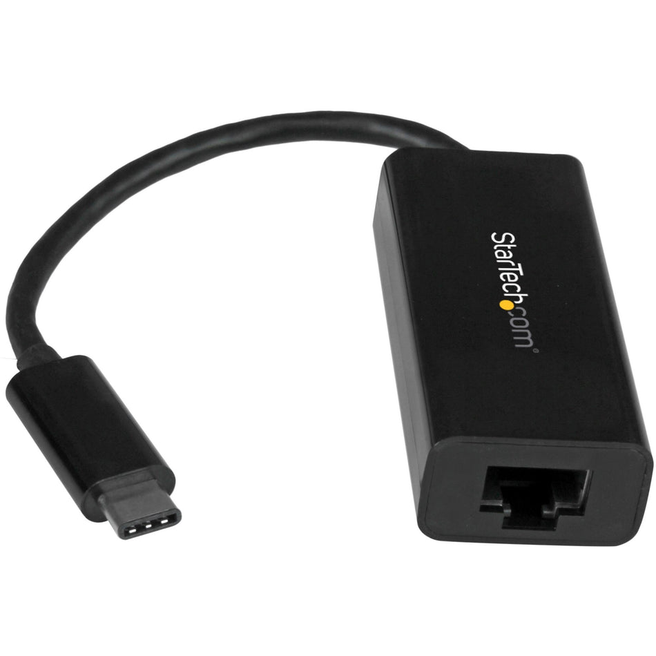 StarTech.com USB C to Gigabit Ethernet Adapter - Thunderbolt 3 - 10/100/1000Mbps - Black - US1GC30B