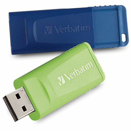 32GB Store 'n' Go USB Flash Drive - 2pk - Blue, Green - 99124