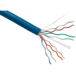 Axiom CAT5E 24AWG 4-Pair Solid Conductor 350MHz Bulk Cable Spool 1000FT (Blue) - C5EBCS-B1000-AX