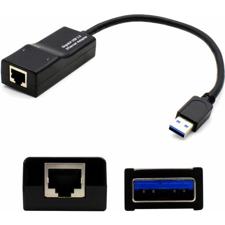 AddOn Lenovo 4X90E51405 Compatible USB 3.0 (A) Male to RJ-45 Female Black Adapter - 4X90E51405-AO