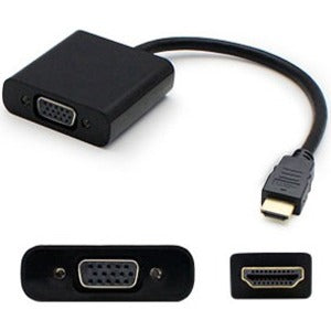 Lenovo 701943-001 Compatible HDMI 1.3 Male to VGA Female Black Active Adapter Which Includes Micro USB Port For Resolution Up to 1920x1200 (WUXGA) - 701943-001-AO