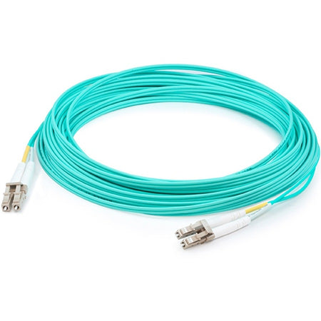 AddOn 10m IBM 45W2282 Compatible LC (Male) to LC (Male) Aqua OM3 Duplex Fiber OFNR (Riser-Rated) Patch Cable - 45W2282-AO