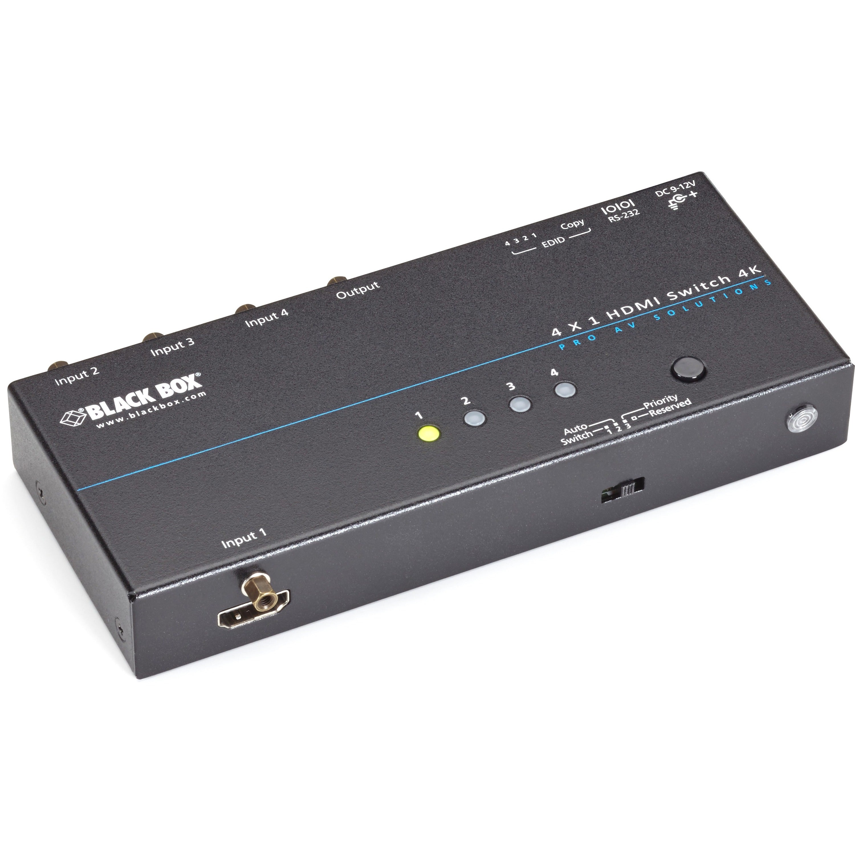 Black Box 4K HDMI Switch - 4 x 1 - VSW-HDMI4X1-4K