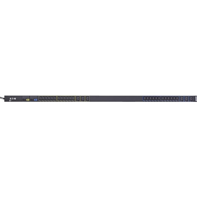 Eaton Basic rack PDU, 0U, L6-30P input, 1.92 kW max, 200-240V, 16A, 10 ft cord, Single-phase, TAA compliant, Outlets: (24) C13 Outlet grip, (6) C19 Outlet grip - EBA110-10