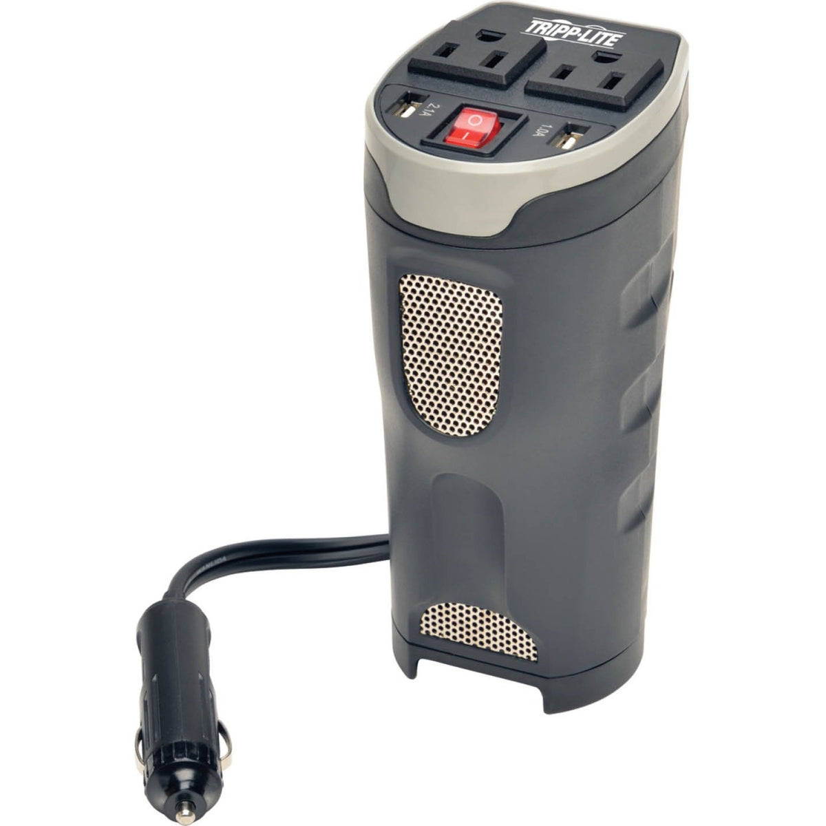 Tripp Lite by Eaton 200W PowerVerter Ultra-Compact Car Inverter with 2 Outlets and 2 USB Charging Ports Cup Holder Design - PV200CUSB