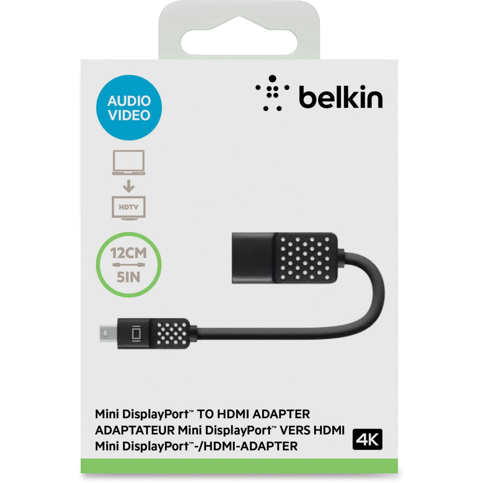 Belkin Mini DisplayPort to HDMI Adapter, 4K - F2CD079BT